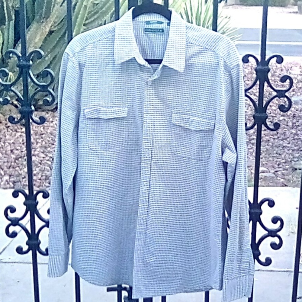 Cubavera Casual Button Down Shirt LG Slim Fit